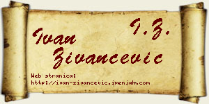 Ivan Živančević vizit kartica